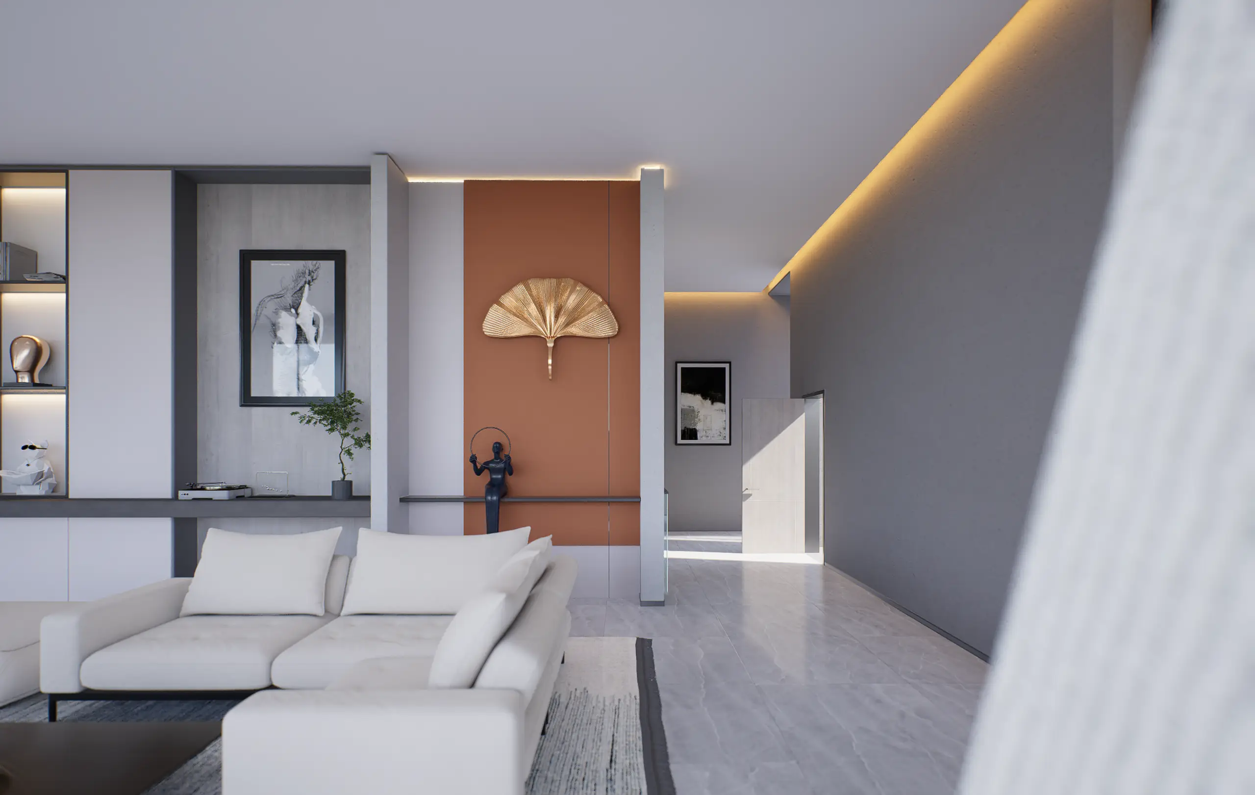 Soggiorno Minimal Bianco